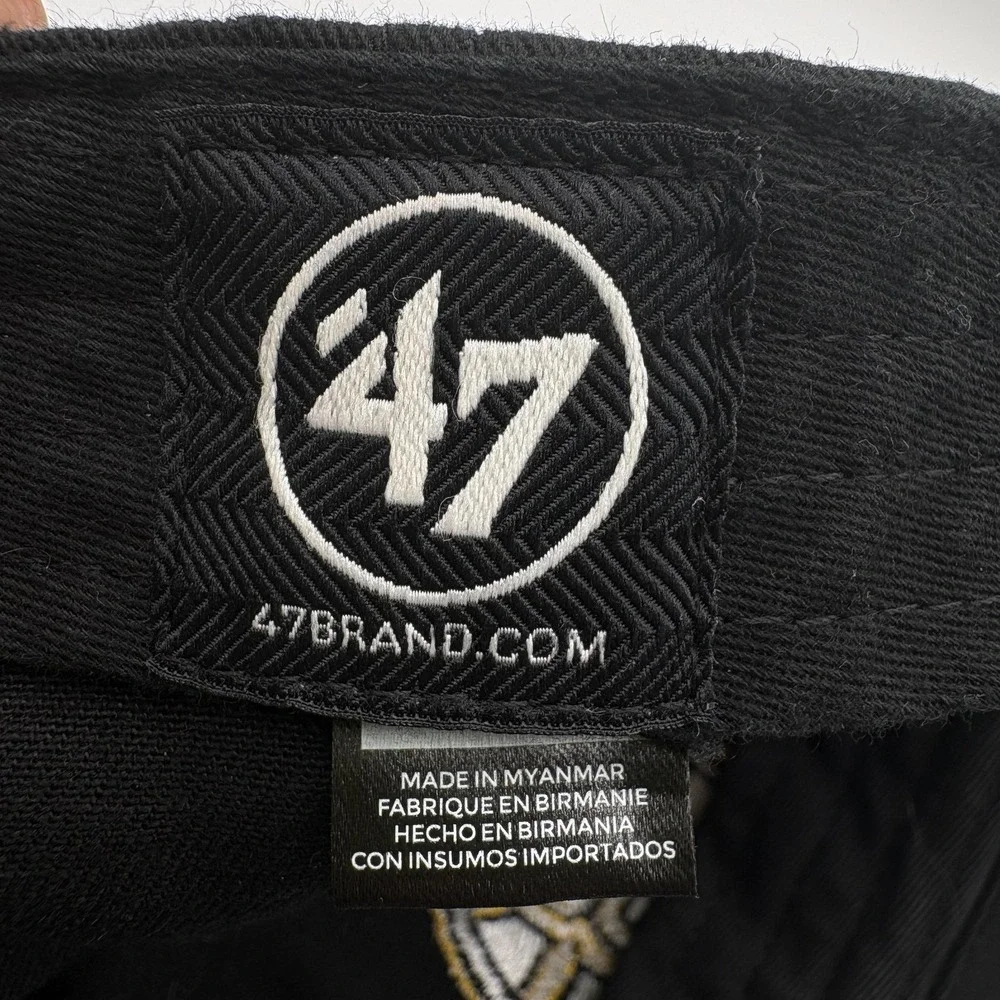 Boston Bruins 47 Brand Hat Cap Strap Back One Size Black Mens NHL Hockey